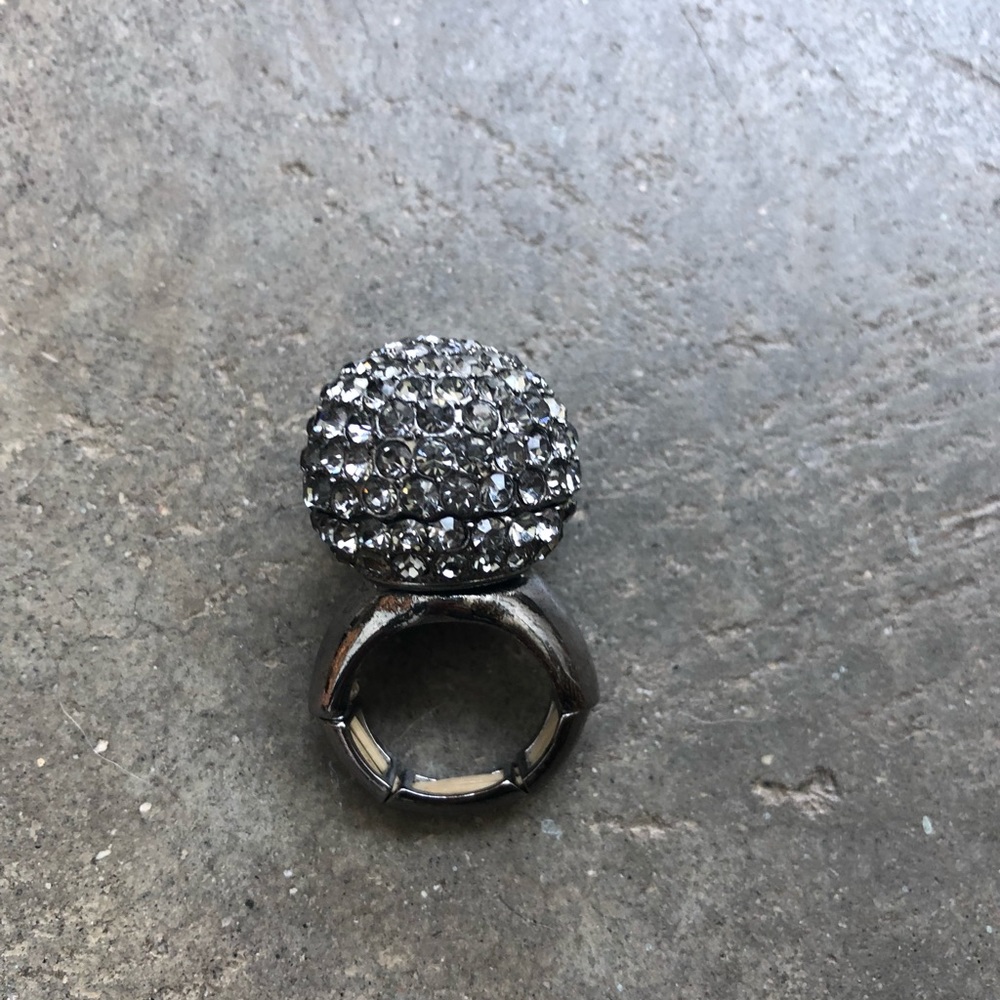 Gray studded ball ring